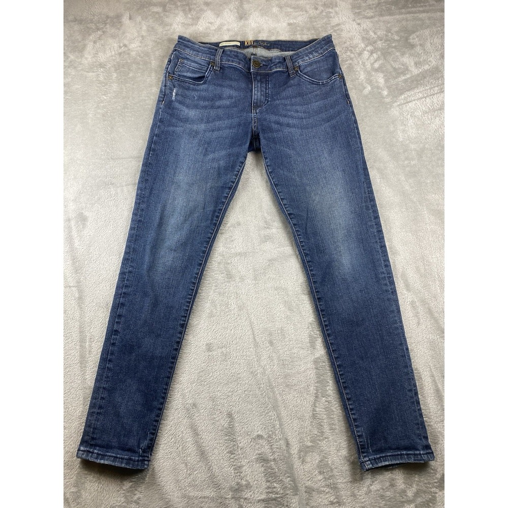 KUT from the Kloth Jeans Womens 6 Blue Katy Boyfriend Mid Rise Stretch Denim